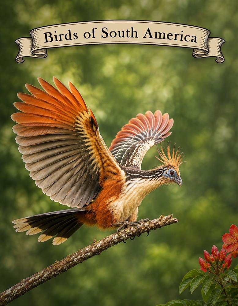 Birds of South America coloring book cover